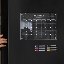 Calendrier magnétique acrylique transparent pour réfrigérateur ensemble babil
