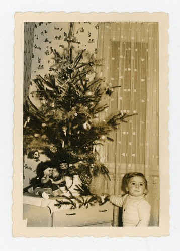 Photo snapshot noël 1957 - photo,