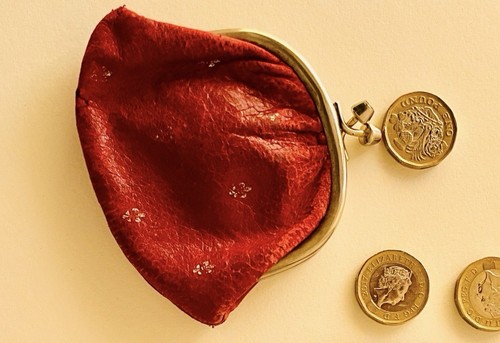 Porte monnaie ancien cuir - porte-monnaie,