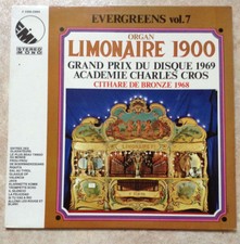 33 tours ORGAN LIMONAIRE 1900 Vinyle LP 12" EVERGREENS vol.7 Orgue EMI 23064