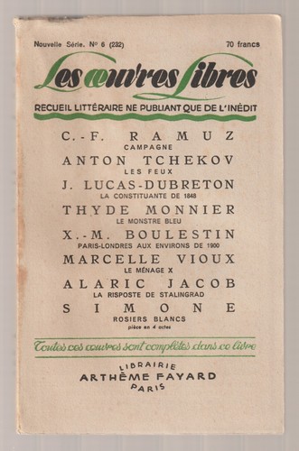 Les oeuvres libres - les, nouvelle