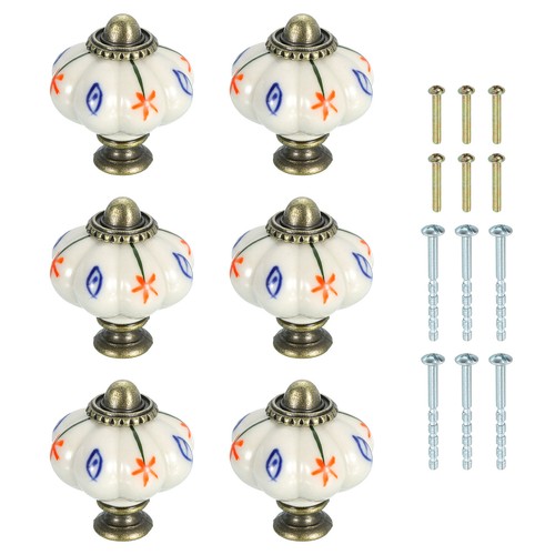 6pcs boutons céramique meuble - 6pcs,