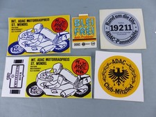 Lot de 5 autocollants Sticker ADAC 1986 St Wendel RALLYE Aufkleber VINTAGE C5