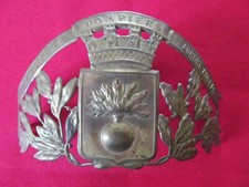 PLAQUE CASQUE POMPIER COMMUNE DE AUMONT-AUBRAC EN LOZERE