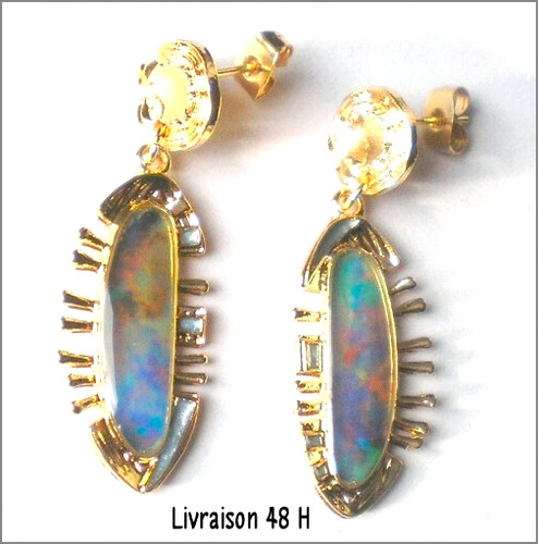 Boucles oreille multicolores - d'oreille,