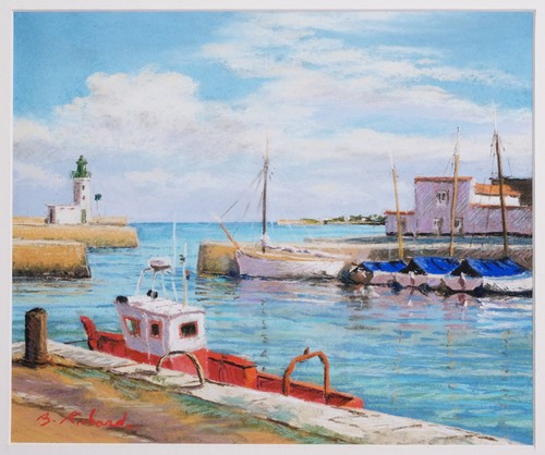 Pastel paysage île - paysage,