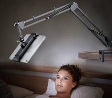 Support Tablette Téléphone Universel Lit Réglable – Bras Long Rotatif 360°