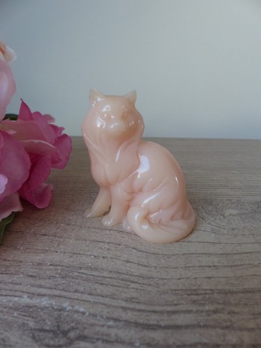 Figurine chat rose - figurine, vintage