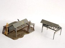 FALLER HO b-288 MAQUETTE 2 GRANGE STOCKAGE BOIS SCIERIE, ENTREPOT BATIMENT TRAIN