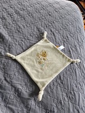 Doudou plat jaune, broderie Winnie, Carrefour