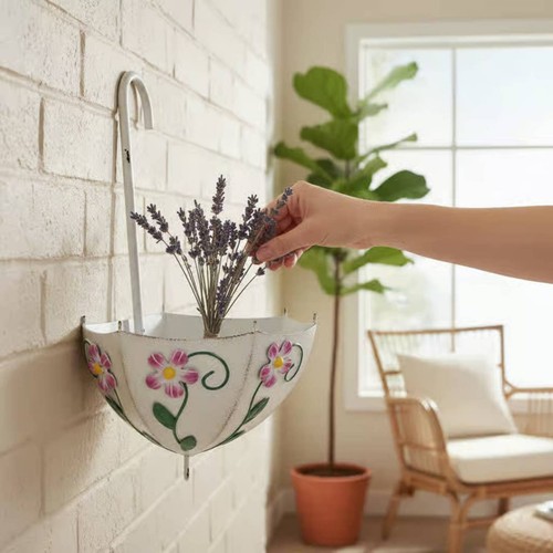 Cache pot parapluie mural - parapluie,