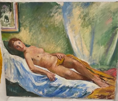 Tableau ancien huile portrait - tableau,