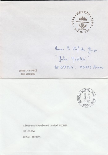 A62 deux lettres franchise - lettres, en