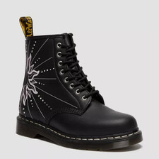 Dr. Martens 1460 Solar Flare En Cuir Noir Toutes Tailles
