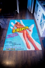 ERIKA ?  Adult X-Rated French Grande Vintage Movie Poster Original 1960's