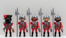 5 X Espagnol Conquistador Playmobil > Morion Col Armure Colonial Conquérant RAR