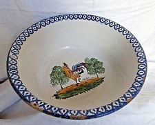 Petite jatte saladier en faïence de St clément décor de coq