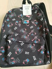 NWT Sanrio Hello Kitty Black All Over Print Backpack school