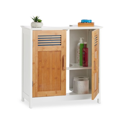 Meuble dessous lavabo blanc - dessous,