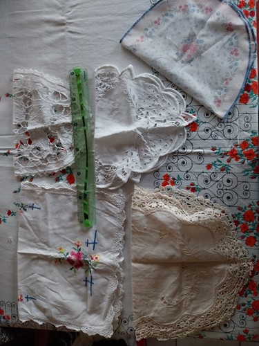 Lot napperons tissus - lot,