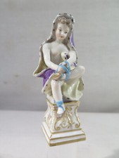 ANCIENNE JOLIE STATUETTE FIGURINE JEUNE FILLE PATINEUSE PORCELAINE ALLEMANDE