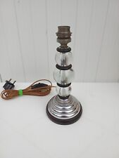 Lampe Art Déco Boule De Verre Et Bois Dlg Jacques Adnet Ou Henry Morand