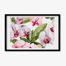 Tulup Photo 60x40cm Cadre Le salon MDF Décor Orchidées roses