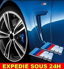 LOGO X2 BMW M Performance Ailes Emblème Sport Badge Chrome 45mm Autocollant Neuf