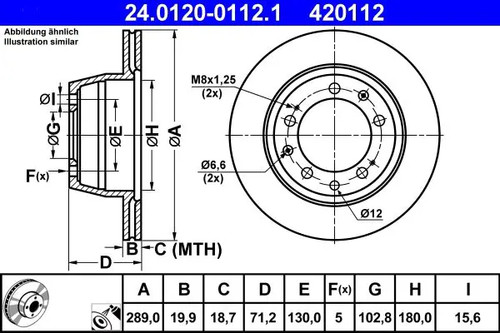 Disque frein ventilé - de,