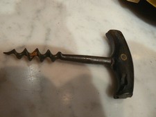 ancien tire bouchon de poche manche en bois epoque 1900