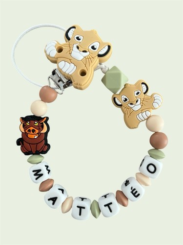 Attache tétine simba pumba - attache,