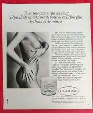 Publicité de presse Produit de Beauté CLARINS Crème amincissante Nu 1977 