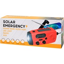 📻 Radio de survie solaire – Powerbank 4000mAh intégrée