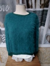 Splendide pull  angora  Vert