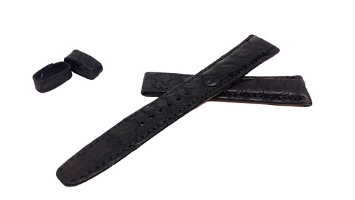 Bracelet montre noir croco - bracelet,