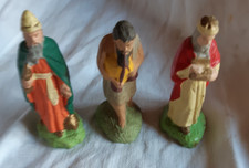 TROIS SANTONS CRECHE ROI MAGES DEVINEAU HAUTEUR 8CM
