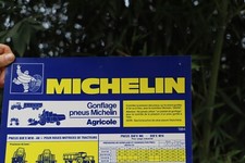 AFFICHE PLASTIFIEE MICHELIN, GONFLAGE AGRICOLE 1984