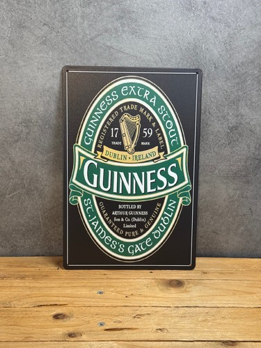 Plaque métal guinness 2540 - métal,