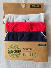 3 culottes neuves 6/8 ans