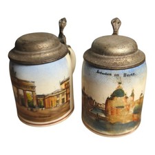 Lot of 2 art beer mugs with