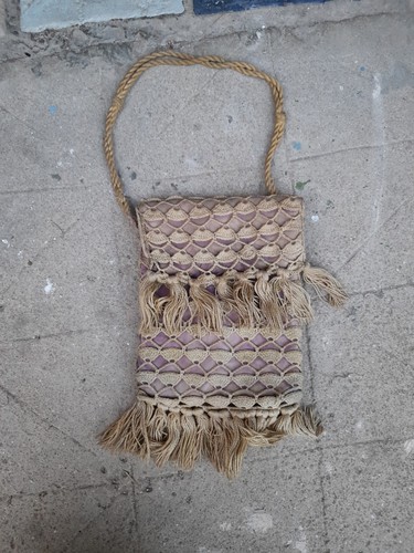 Ancien sac crochet - crochet, soie