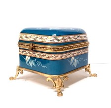 COFFRET EN FAIENCE/BRONZE