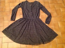 Robe dentelle grise Zara T.S