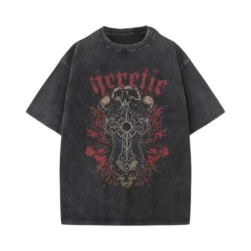 Shirt noir taille croix - t-shirt,