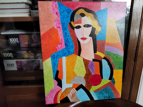Tableau cubiste unique - cubiste,