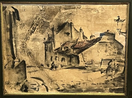 Ancien dessin encadré - ancien,