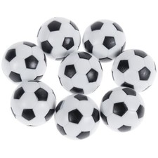 Lot de 8 mini balles de baby-foot noires et blanches