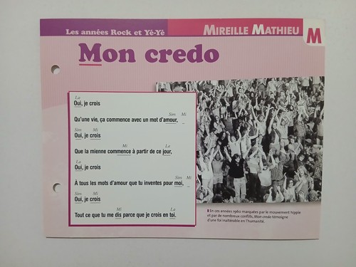 Carte fiche mireille mathieu - mireille,