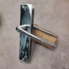 Poignée de porte chromée  - Ensemble complet avec vis