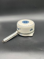 Casserole ancienne en aluminite et porcelaine de Paris